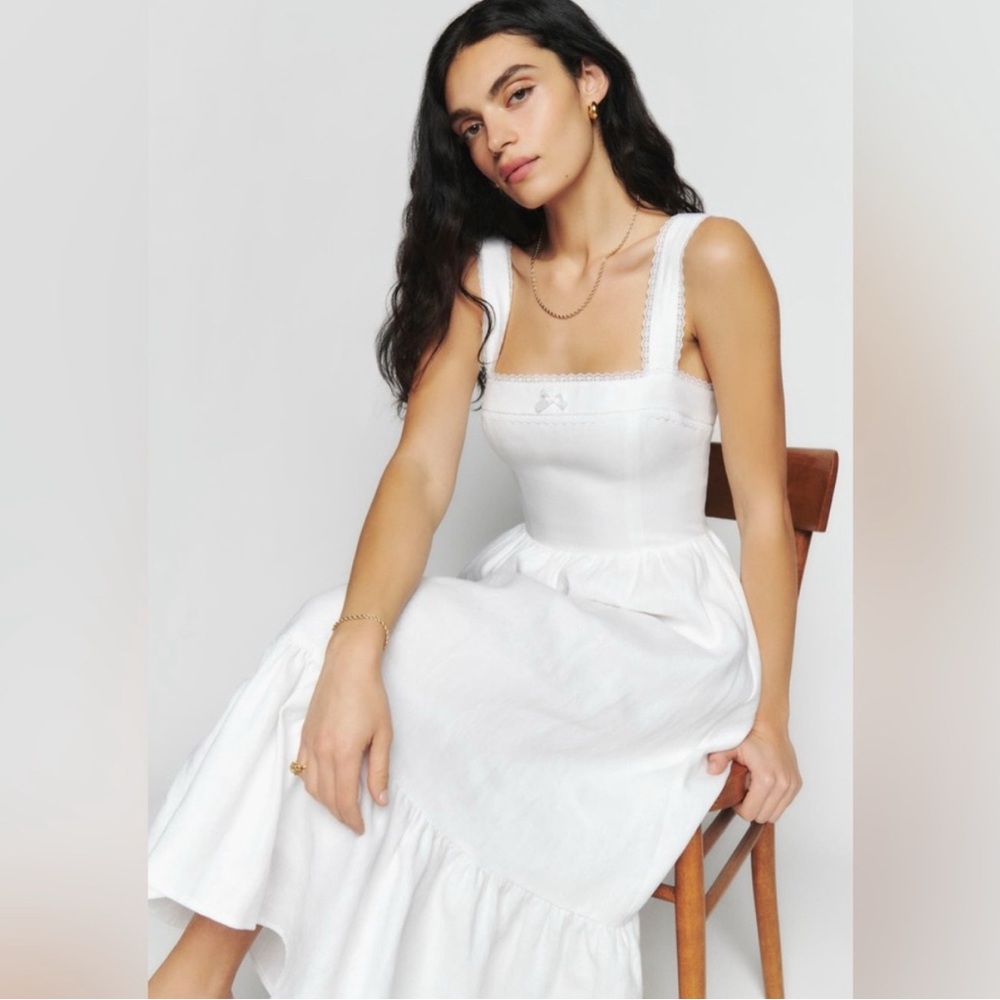 Reformation Rowen Linen Dress Size 2 B2827